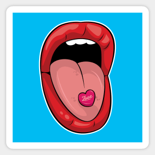 Red Lipstick Love Pill Sticker